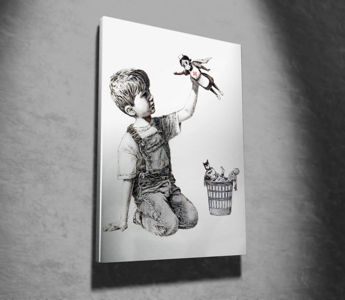 Wallity Lienzo Decorativo Banksy WY62 70 x 100 cm